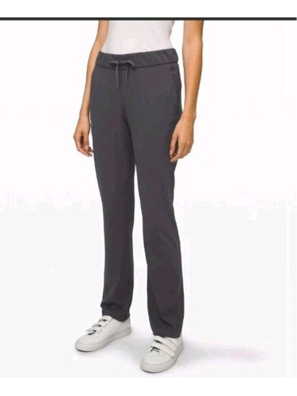 Lululemon On the Fly Pant Sz 4 Full Length Straight Leg Intergalactic Gray Gym
